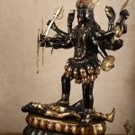 Brass Large Kali Mata Sculpture | 33" Amavasya Sky Black Edition | 35kg Sacred Masterpiece | Temple Grade Art | Jaipurio